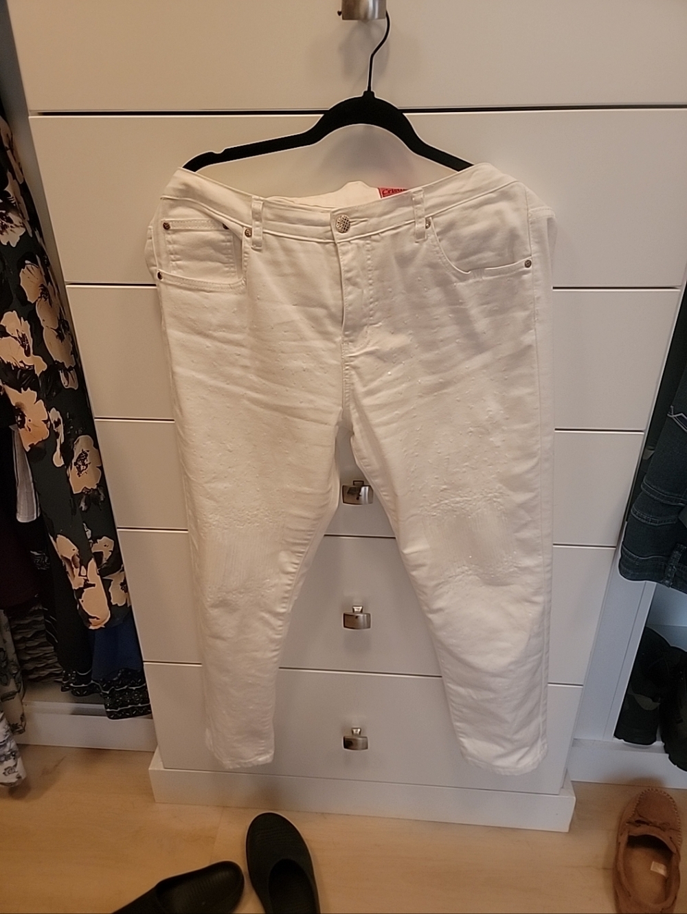 V Cristina Jeans Womens 14 White